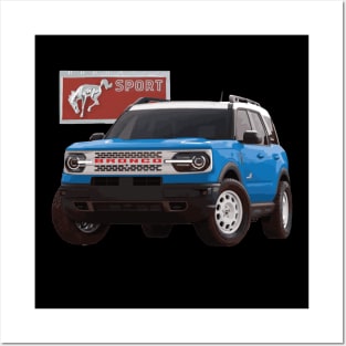 Ford Bronco Heritage edition peak blue Ford Bronco MURICA SUV sport truck Posters and Art